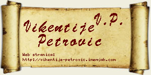 Vikentije Petrović vizit kartica
